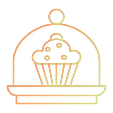 Abstract cupcake. web icon simple illustration