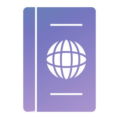 Pasaport ikonu vektör illüstrasyonu