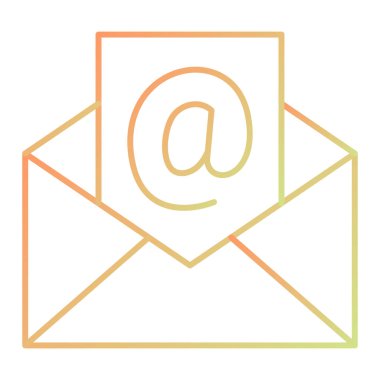 e- posta iletisi ikonu vektör illüstrasyon grafik tasarımı