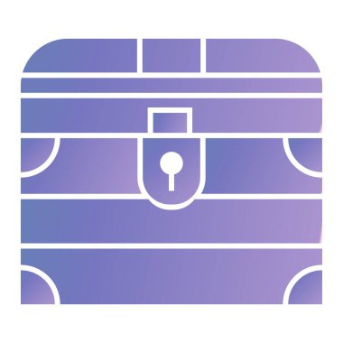 Bir hazine sandığı simgesinin vektör çizimi