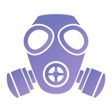 Gaz maskesi simgesi. vektör illüstrasyonu