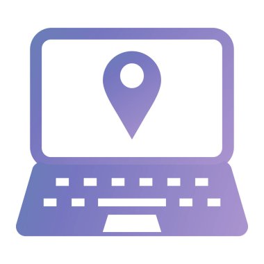 Bilgisayar. Web simgesi basit illüstrasyon