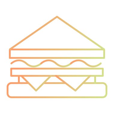 Sandviç simgesi vektör illüstrasyonu