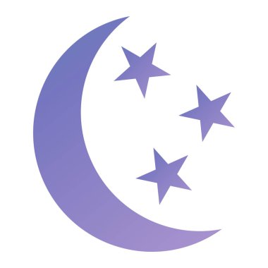 Ay ikonu vektör illüstrasyonu