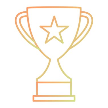 Kupa ikonu. Web için ödül kazanan vektör simgelerinin ana hatları