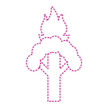 vector illustration of tree and fire 