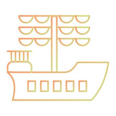 Bir gemi simgesinin vektör çizimi