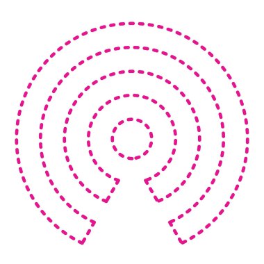 dotted circle shape isolated on white background