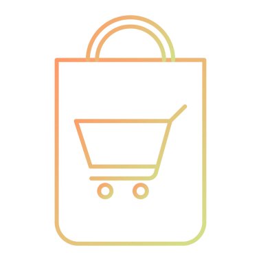 Alışveriş arabası ikonu. vektör illüstrasyonu