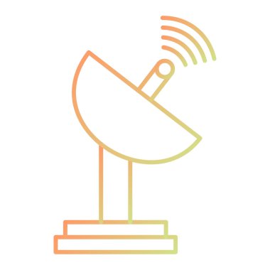 uydu anten simgesi. Web için radar vektör simgelerinin özet çizimi