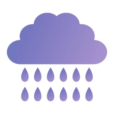 rain clouds icon. cartoon of weather cloud vector illustration