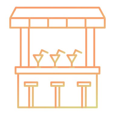 Masa lambası ikonu. Web için bira vektör simgelerinin özet çizimi