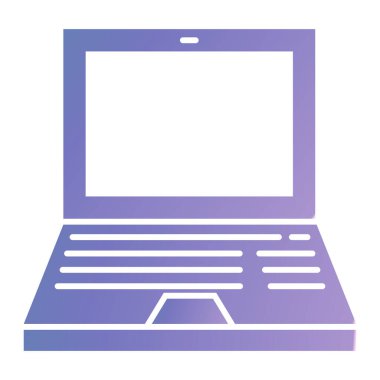 dizüstü bilgisayar simgesi. düz dizayn biçimi 10