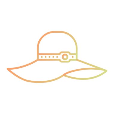 Şapka ikonu. Web için kovboy vektör simgelerinin özet çizimi