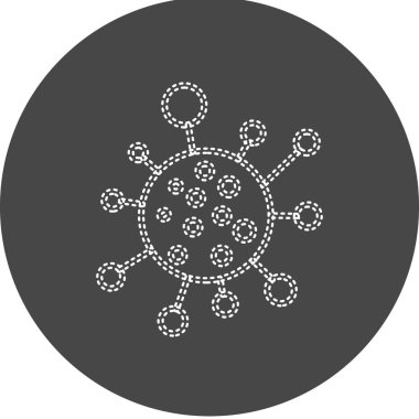 Virüs Vektörü Şekil Simgesi Tasarımı 