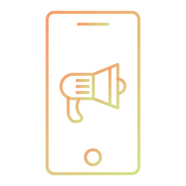 megafon vektör simgesi modern illüstrasyon