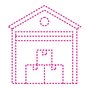 warehouse icon. flat illustration of delivery building vector icons for web