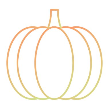 balkabağı ikonu. Web için Cadılar Bayramı vektör simgelerinin özet çizimi