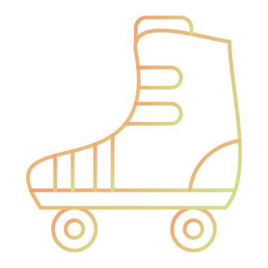 skate boots icon. outline illustration  