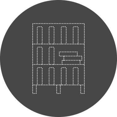 Kütüphane. Web simgesi basit illüstrasyon 