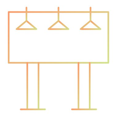 blank billboard hanging on white background