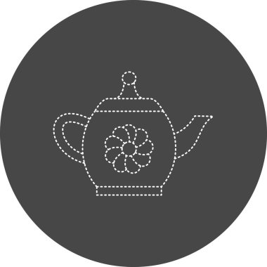 Çaydanlık. Web simgesi basit tasarım