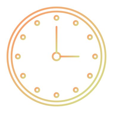 Saat. Web simgesi basit illüstrasyon