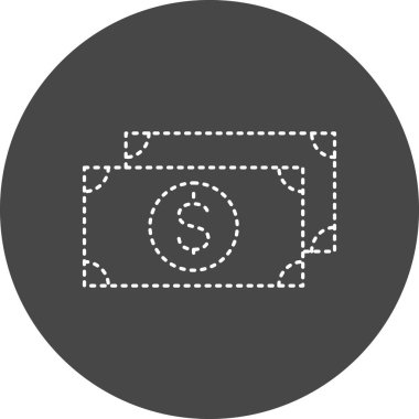 Para simgesinin vektör illüstrasyonu