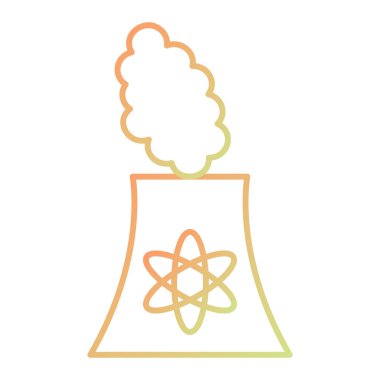nuclear plant icon. outline illustration of flask vector icons for web
