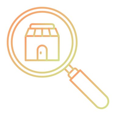 Büyüteç simgesi. vektör illüstrasyonu