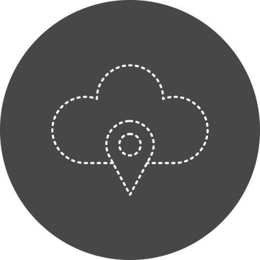 Cloud Location. web icon simple design