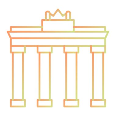 gate of temple, vector illustration