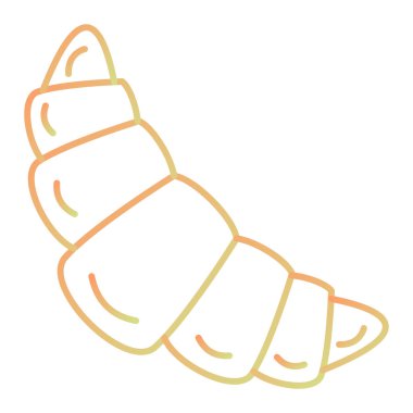 Çizgi film kruvasanının vektör çizimi