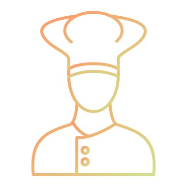 Şapka ikonlu şef. vektör illüstrasyonu