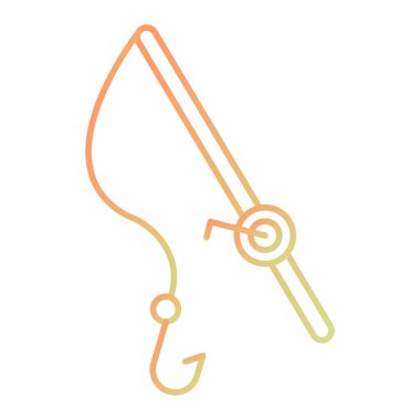 fishing hook icon. simple illustration of fish rod vector icons for web design