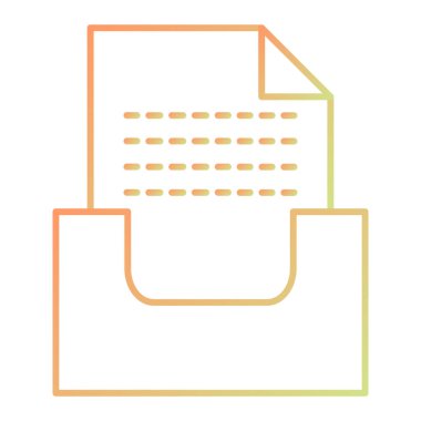 Belge. Web simgesi basit illüstrasyon