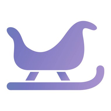 Sallanan kızak simgesi vektör illüstrasyonu