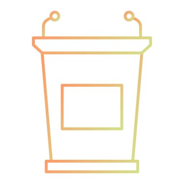 Bir podyum simgesinin vektör illüstrasyonu