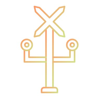 Bir noel ağacı simgesinin vektör illüstrasyonu