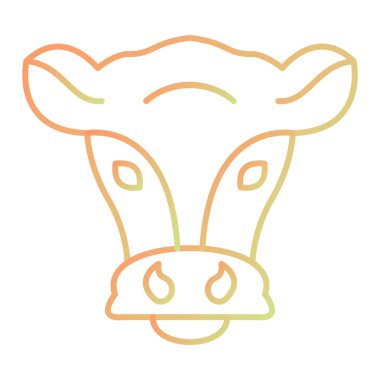 Şirin bir çizgi film ineğinin vektör çizimi