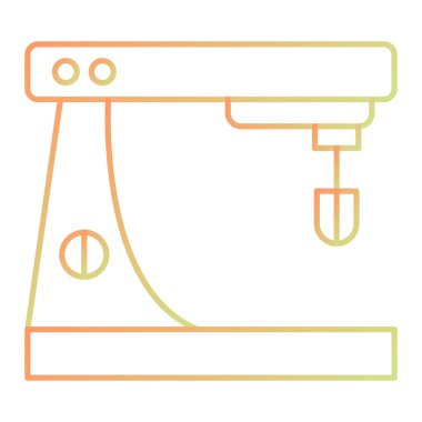 kitchen utensils icon. outline illustration of electric mixer vector icons for web