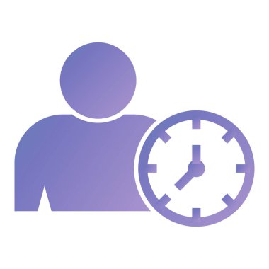 Zaman yönetimi simgesi vektör illüstrasyonu