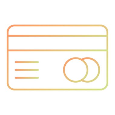 Kredi kartı ikonu vektör illüstrasyonu