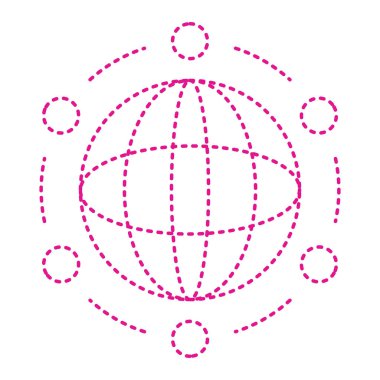 sphere with planet and earth vector illustration design