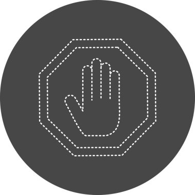 Bir dur işareti simgesinin vektör illüstrasyonu