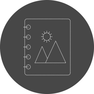 Albüm simgesinin vektör illüstrasyonu