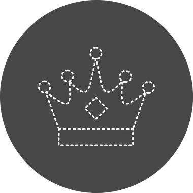 Crown düz simgesi, vektör illüstrasyonu