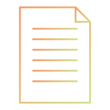 Belge. Web simgesi basit illüstrasyon