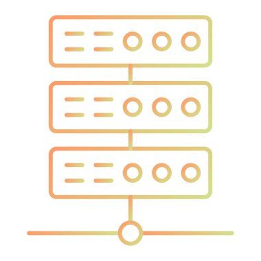 veritabanı. Web simgesi basit illüstrasyon