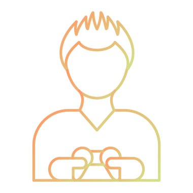 man avatar outline vector illustration